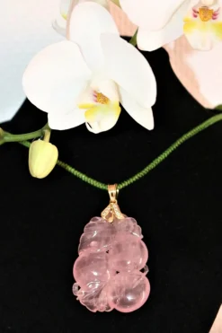 Pendentif Quartz Rose & Or jaune