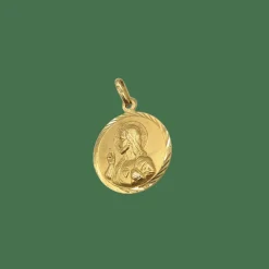 Pendentif religieux or jaune 18 carats