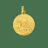 Pendentif religieux vintage Jésus nouveau né or jaune