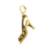 Pendentif sandale à talon Or jaune Email