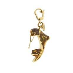 Pendentif sandale Or jaune Email