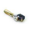 Pendentif saphir or jaune et diamants