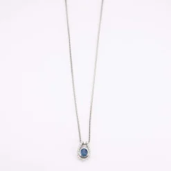 Pendentif, saphir,diamants