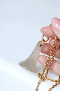 Pendentif sceau or jaune et calcédoine