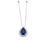 Pendentif sur chaîne Saphir Diamants