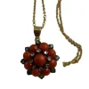 Pendentif étoile corail et diamant