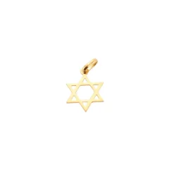 Pendentif étoile de David Or jaune