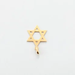 Pendentif étoile de David or jaune
