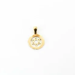 Pendentif étoile de David or jaune et blanc