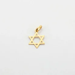 Pendentif étoile de David Or jaune
