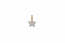 Pendentif étoile en or jaune avec diamants