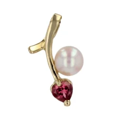 Pendentif tourmaline perle de culture
