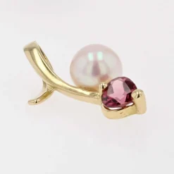 Pendentif tourmaline perle de culture