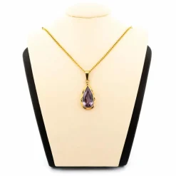 Pendentif vintage améthyste 14 carats