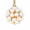 Pendentif vintage boule de perles or jaune