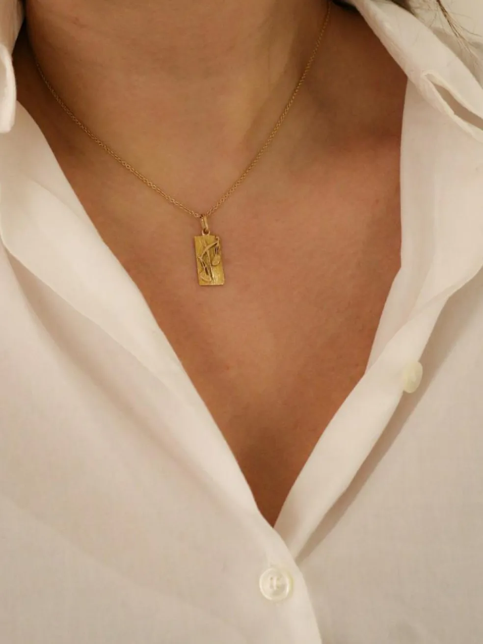 Pendentif vintage en or jaune