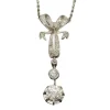 Pendentif vintage Noeud platine diamants