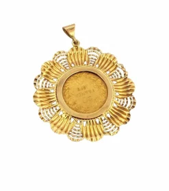 Pendentif vintage or 18 carats et pièce de 20 Francs Napoléon