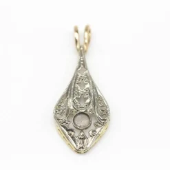 Pendentif vintage original en or et en platine avec diamants
