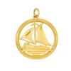 Pendentif voilier en or jaune