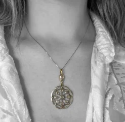 Pendentif XIXe siècle diamants taille rose
