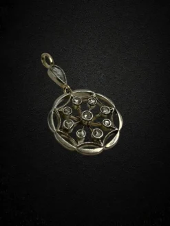 Pendentif XIXe siècle diamants taille rose