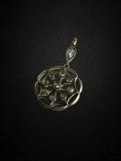 Pendentif XIXe siècle diamants taille rose