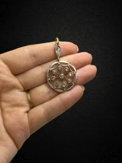 Pendentif XIXe siècle diamants taille rose