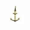 Pendentif/breloque ancre vintage en or 18 carats