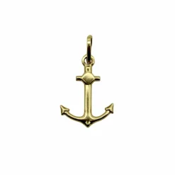Pendentif/breloque ancre vintage en or 18 carats