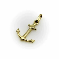 Pendentif/breloque ancre vintage en or 18 carats