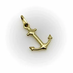 Pendentif/breloque ancre vintage en or 18 carats