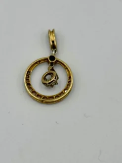 Pendentifs ancien or jaune or blanc diamants