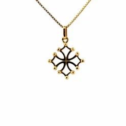 Pendentifs Croix Occitane or jaune