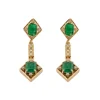 Pendentifs en or jaune avec diamants et émeraudes