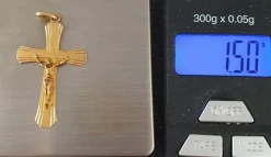 PETITE CROIX OR JAUNE AVEC CHRIST