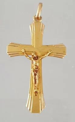 PETITE CROIX OR JAUNE AVEC CHRIST