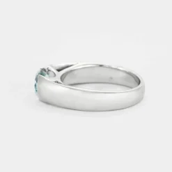Poiray - bague jonc en or gris et aigue-marine