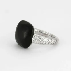 POMELLATO - CAPRI - Bague or gris, Jais et diamants
