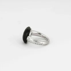 POMELLATO - CAPRI - Bague or gris, Jais et diamants