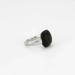 POMELLATO - CAPRI - Bague or gris, Jais et diamants