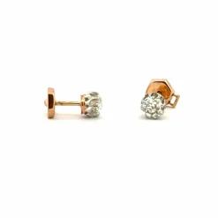 Puces d’oreilles anciennes or et diamants