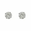 Puces d'oreilles diamants 1,13 carat et or blanc