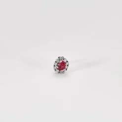 Puces D'oreilles Diamants & Rubis