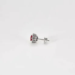 Puces D'oreilles Diamants & Rubis