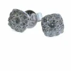 Puces d’oreilles en diamants sur or blanc