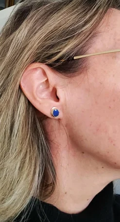 Puces d'oreilles Opales noires