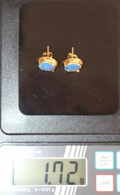 Puces d'oreilles Opales noires