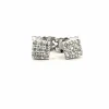 Puces d'oreilles or blanc diamants