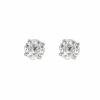 Puces d'oreilles or blanc et diamant
